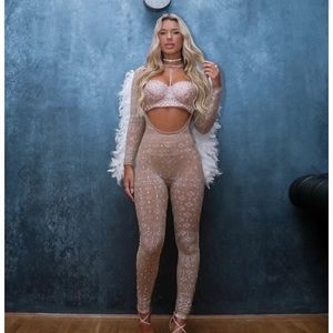 Windsor embellished catsuit Kylie Jenner angel Halloween costume look alike